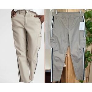 NWT Athleta Summit Cargo Pants Women's 2 Beige Utility UPF Relaxed Fit Carpenter